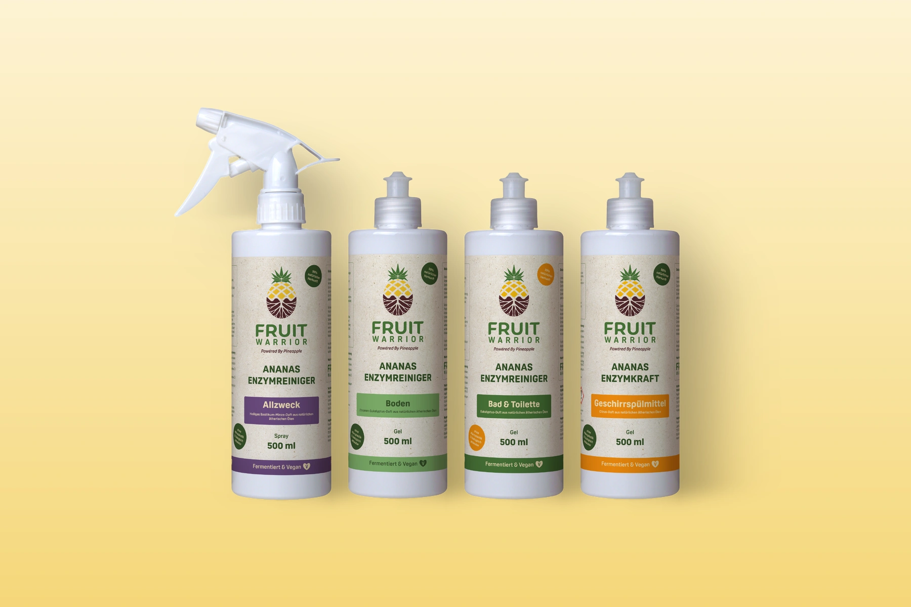Home Care Basic Set: Allzweck Enzymreiniger, Boden Enzymreiniger, Bad & Toilette Enzymreiniger und Geschirrspülmittel