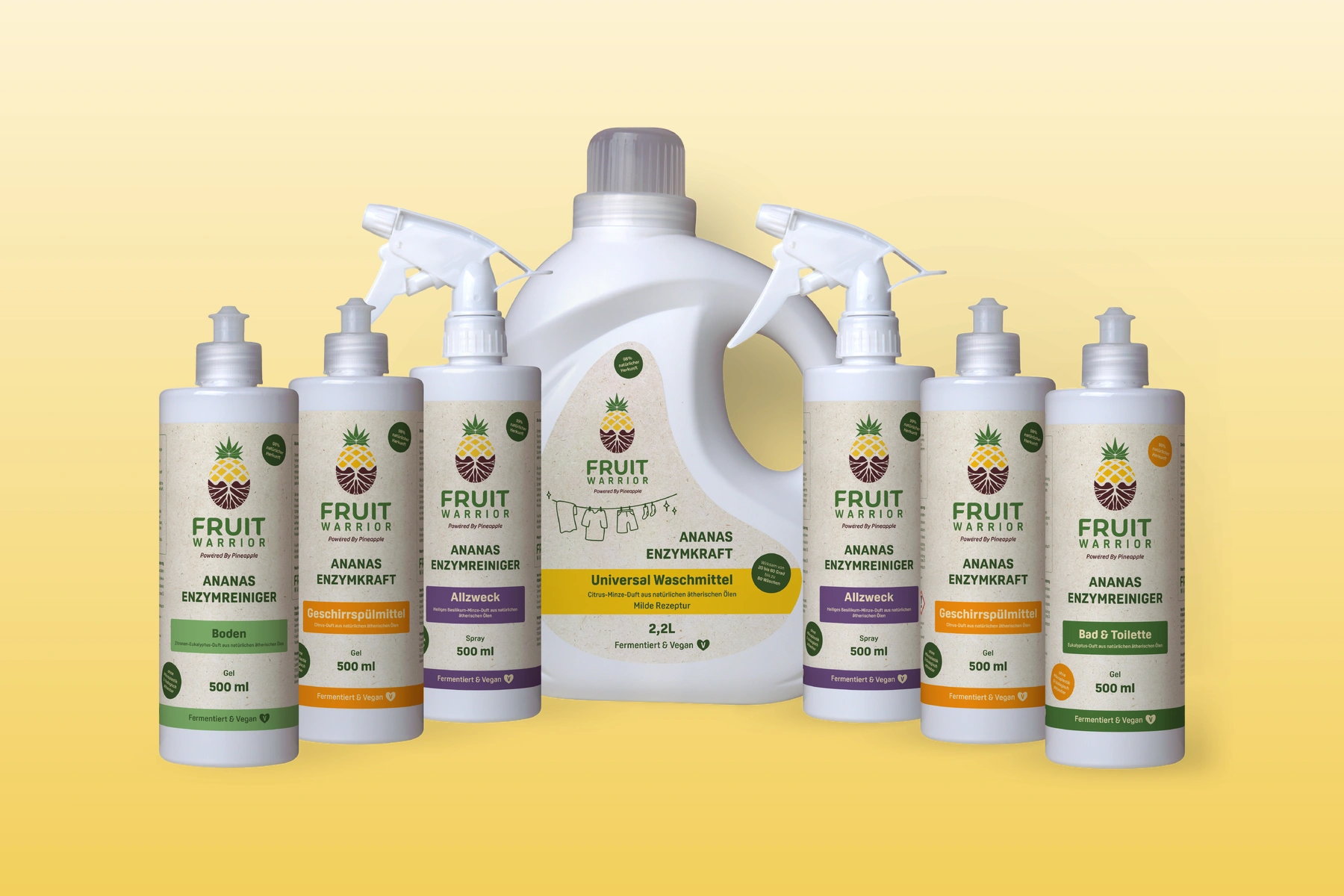 Home Care Premium Set: Universal Waschmittel, zwei Geschirrspülmittel, zwei Allzweck Enzymreiniger, Boden Enzymreiniger und Bad & Toilette Enzymreiniger