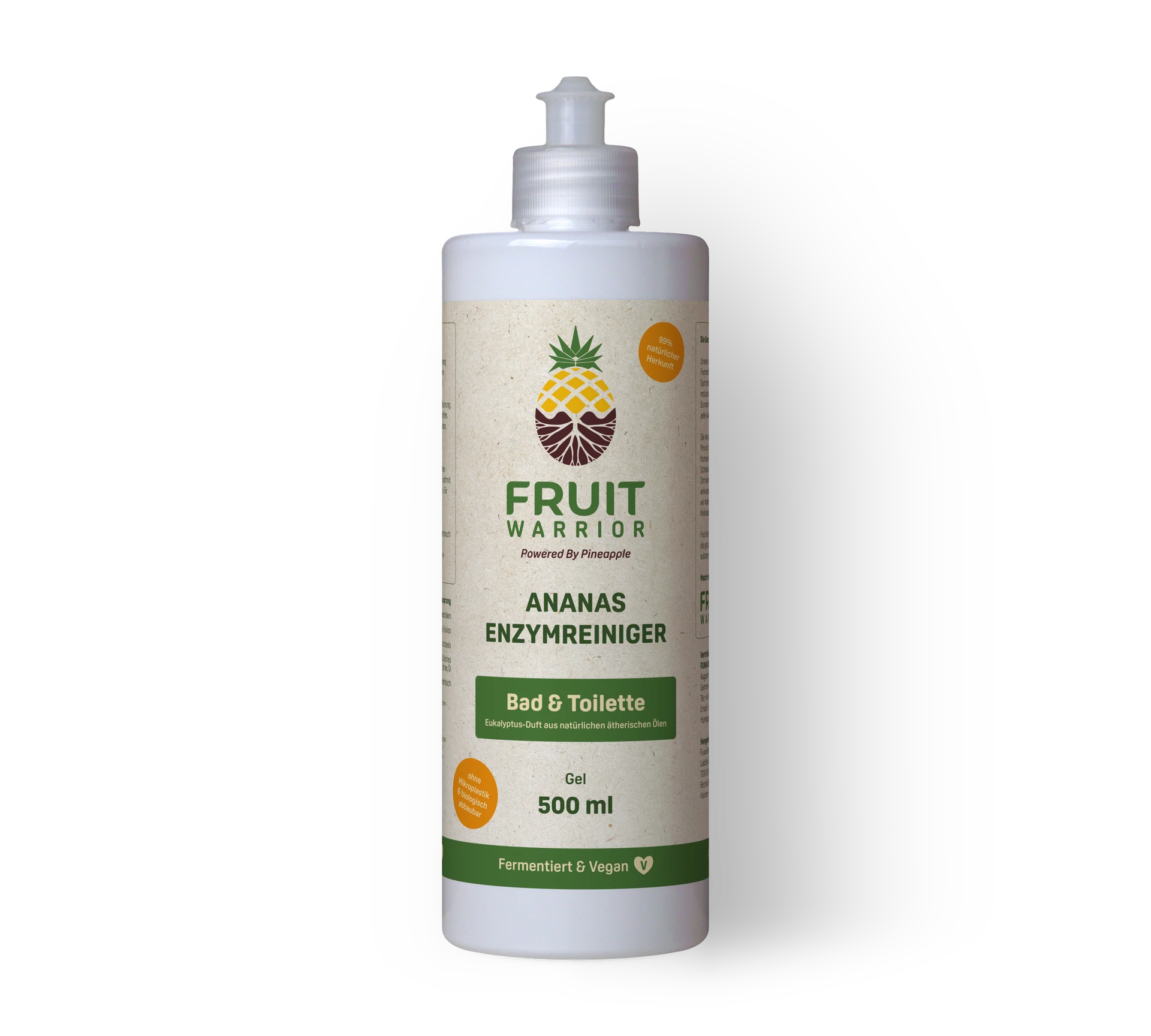 Fruit Warrior Bad & Toilette Enzymreiniger, Eukalyptus-Duft, 500 ml