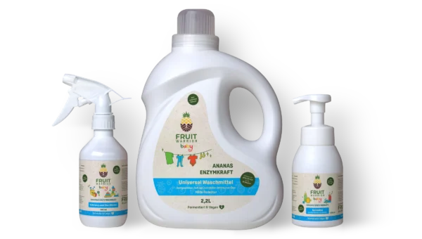 Baby Care Set: Baby Universal Waschmittel, Baby Spülmittel und Baby Spielzeug Enzymreiniger